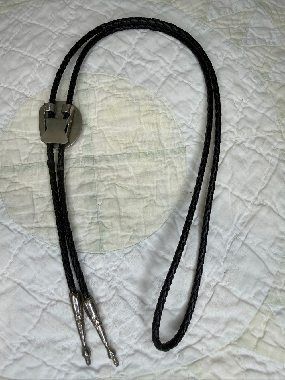 VTG Dragons Breath Silver Pendant Bolo Tie Necklace Adjustable Country Western - Picture 5 of 13